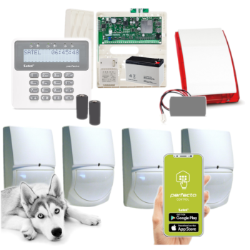 ZESTAW ALARMOWY SATEL PERFECTA 32-WRL LTE SET-A 4 CZUJKI SWAN QUAD PRF-LCD-WRL + SYRENA MSP-300 R